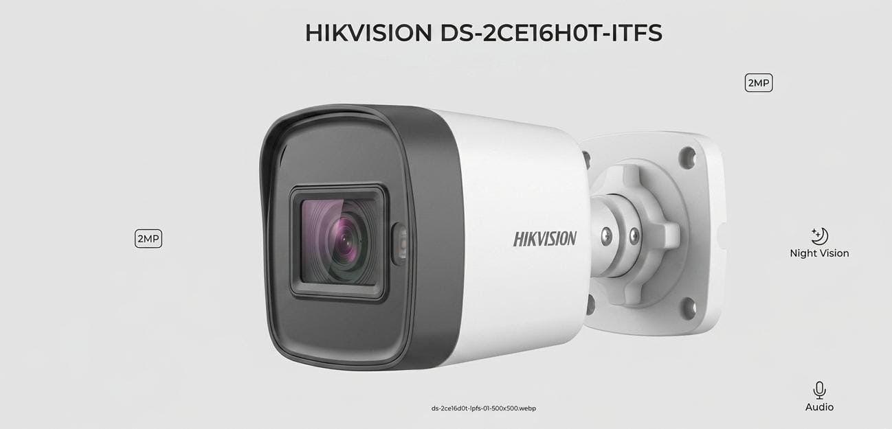 Hikvision DS-2CE16D0T-LPFS 2MP Full Colour Audio Fixed Bullet Camera